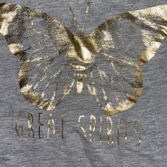 H&M foil print cotton fleece hoody girls 8-10 - Picture 5 of 7